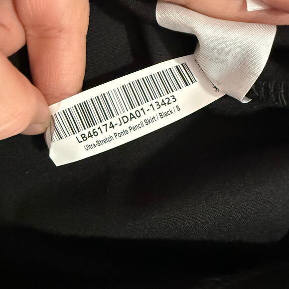 Quince Ultra-Stretch Ponte Pencil Skirt, Black, S - Picture 3 of 5